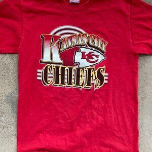 Vintage 1990s NFL Kansas City CHIEFS Red Cotton SHIRT Football
